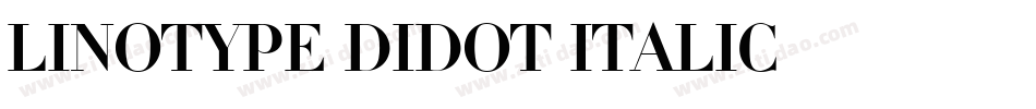 Linotype Didot Italic字体转换